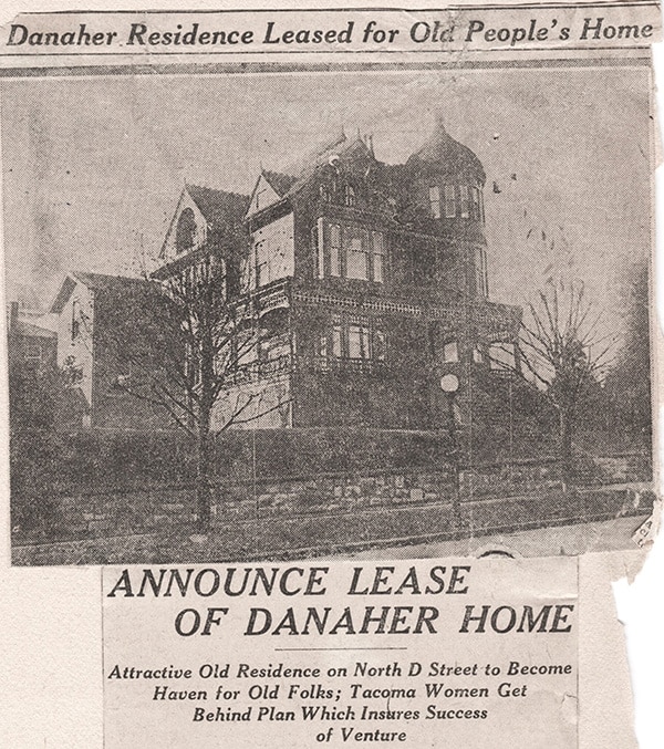 The Danaher House article clipping